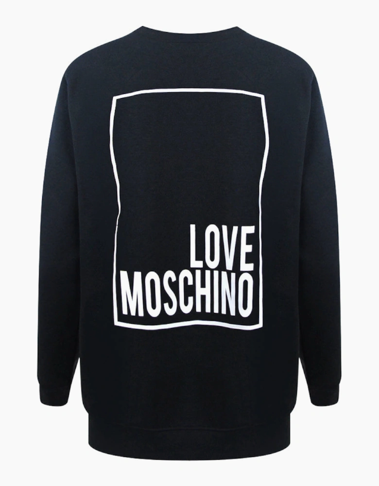Love Moschino Box Logo Black Sweater