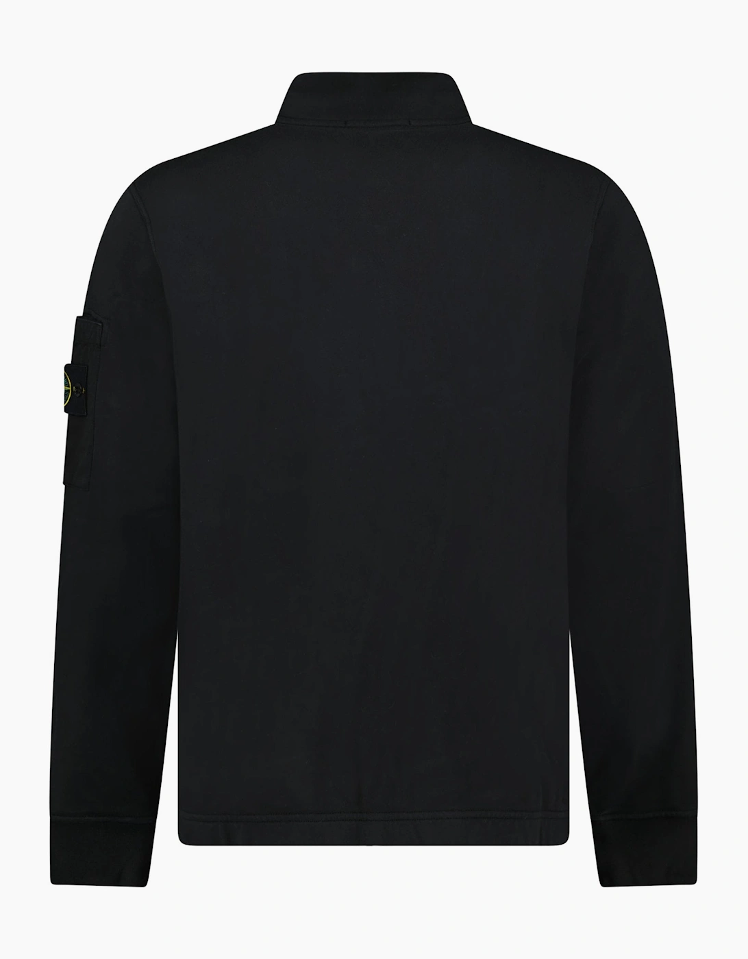 Stone Island Cotton Fleece Track Jacket in Black