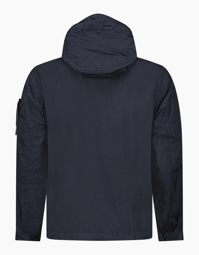 Stone Island Crinkle Reps NY Hooded Jacket in Navy