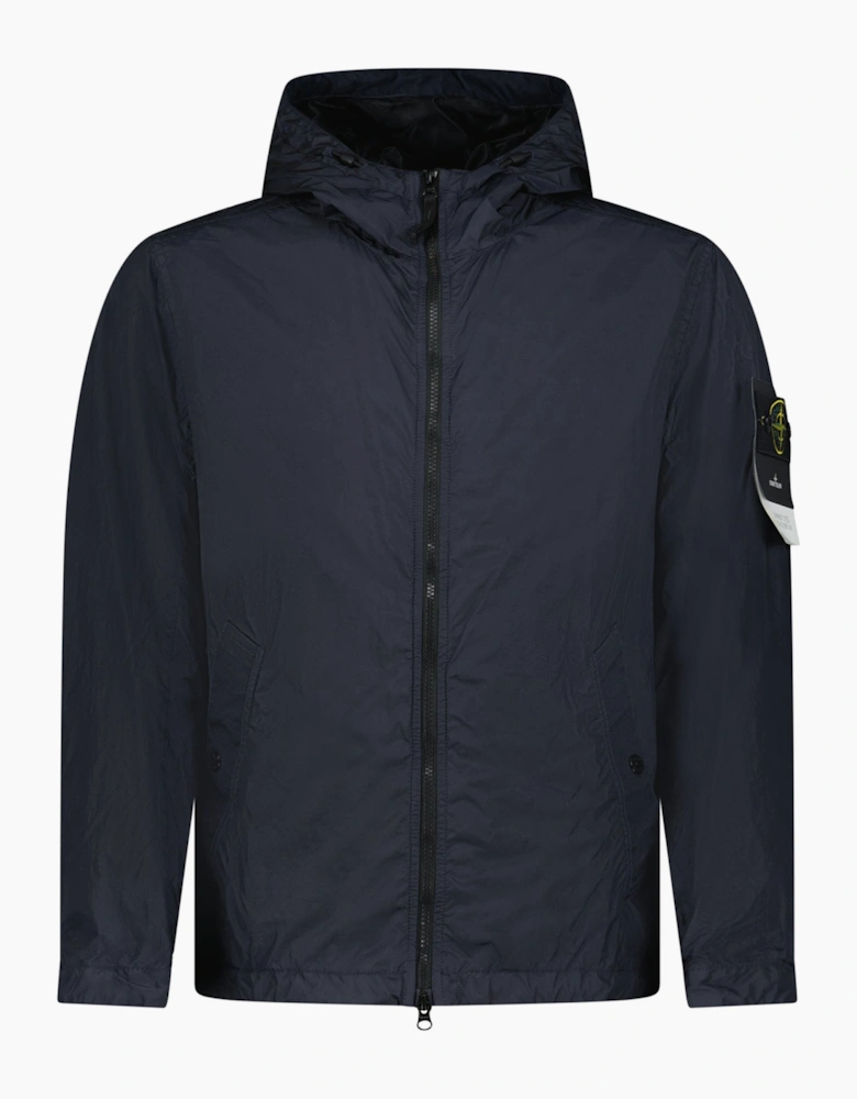Stone Island Crinkle Reps NY Hooded Jacket in Navy