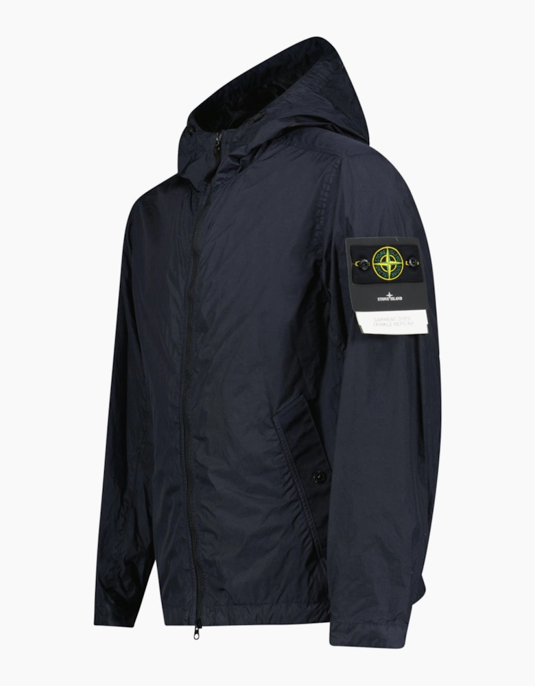 Stone Island Crinkle Reps NY Hooded Jacket in Navy