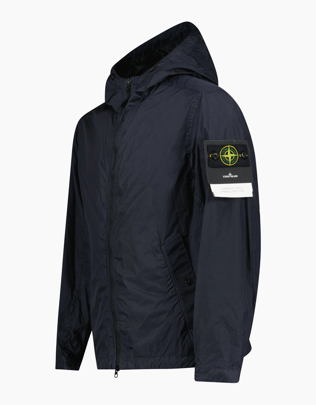 Stone Island Crinkle Reps NY Hooded Jacket in Navy