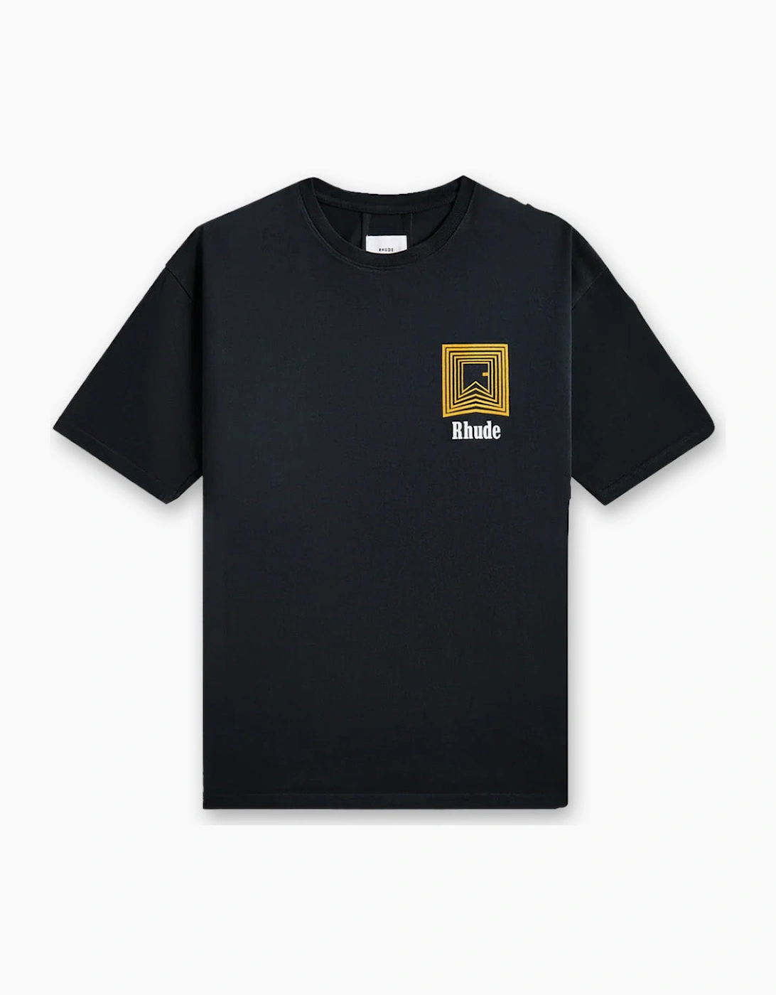 Men's Black Rhude Chevron Logo Repeat T-Shirt