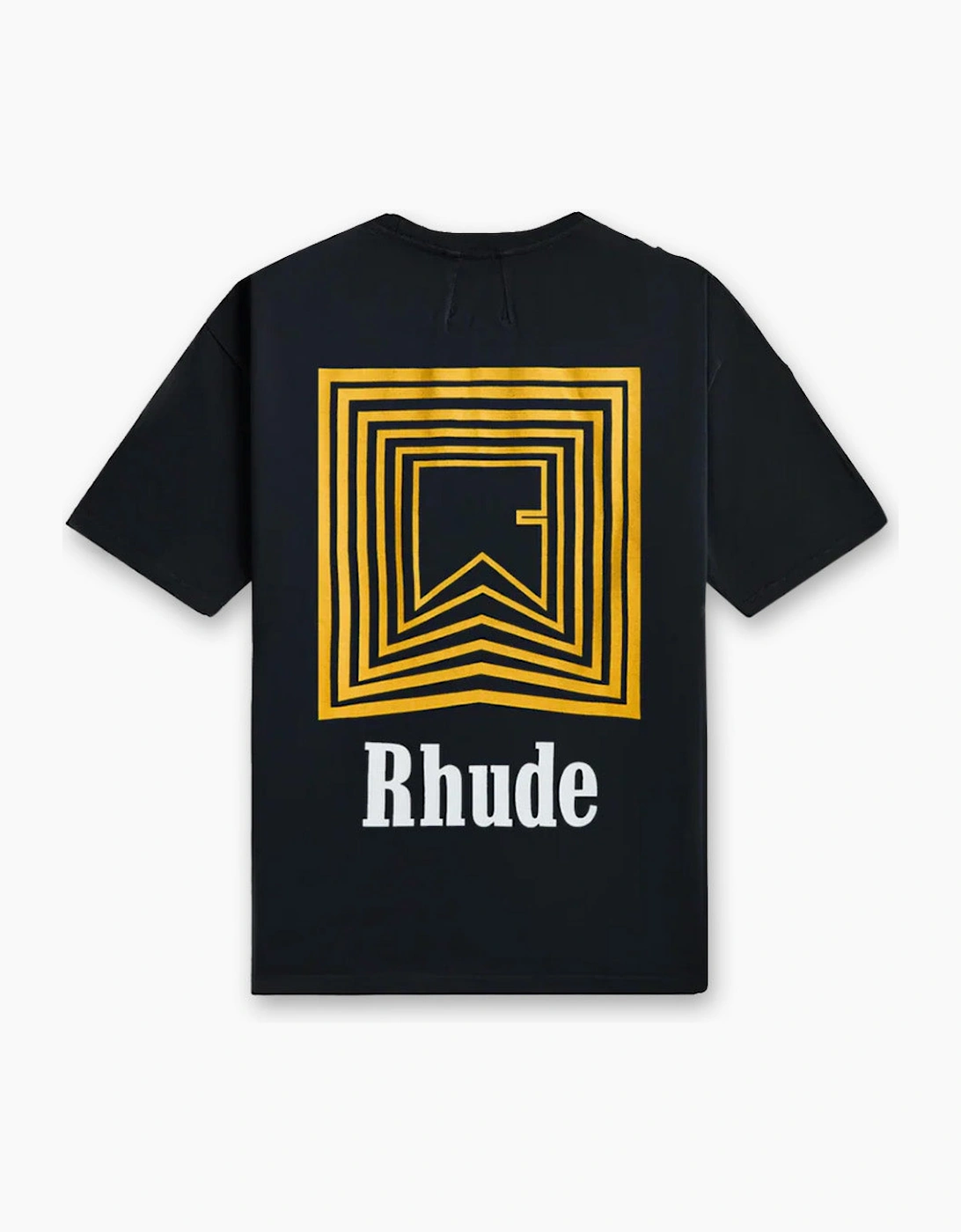 Men's Black Rhude Chevron Logo Repeat T-Shirt