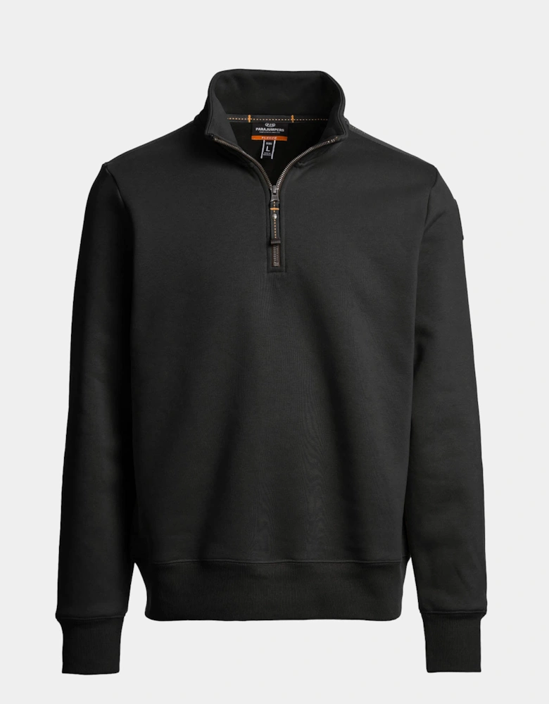 Parajumpers Broad Peak Mens Quarter Zip Sweatshirt - Black 541