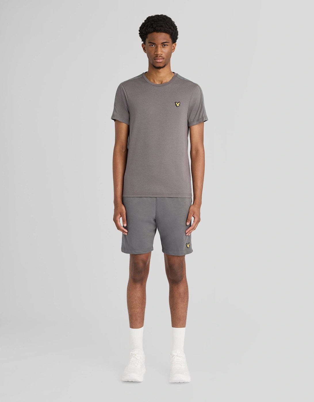 Lyle And Scott Men's Grey Sports Tape Sweat Shorts - Size 39/38/32