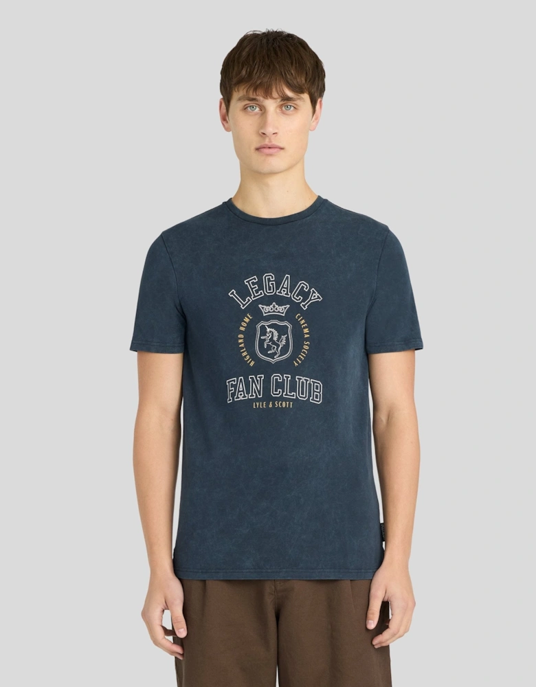 Chest Graphic Washed Cotton T-Shirt