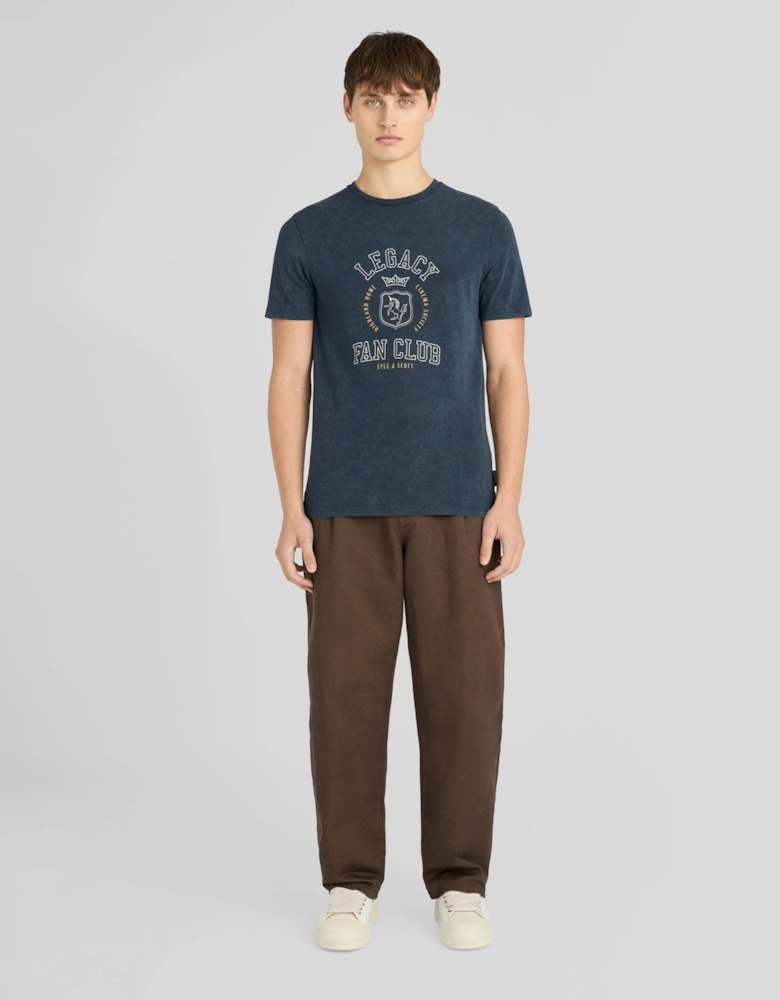Chest Graphic Washed Cotton T-Shirt
