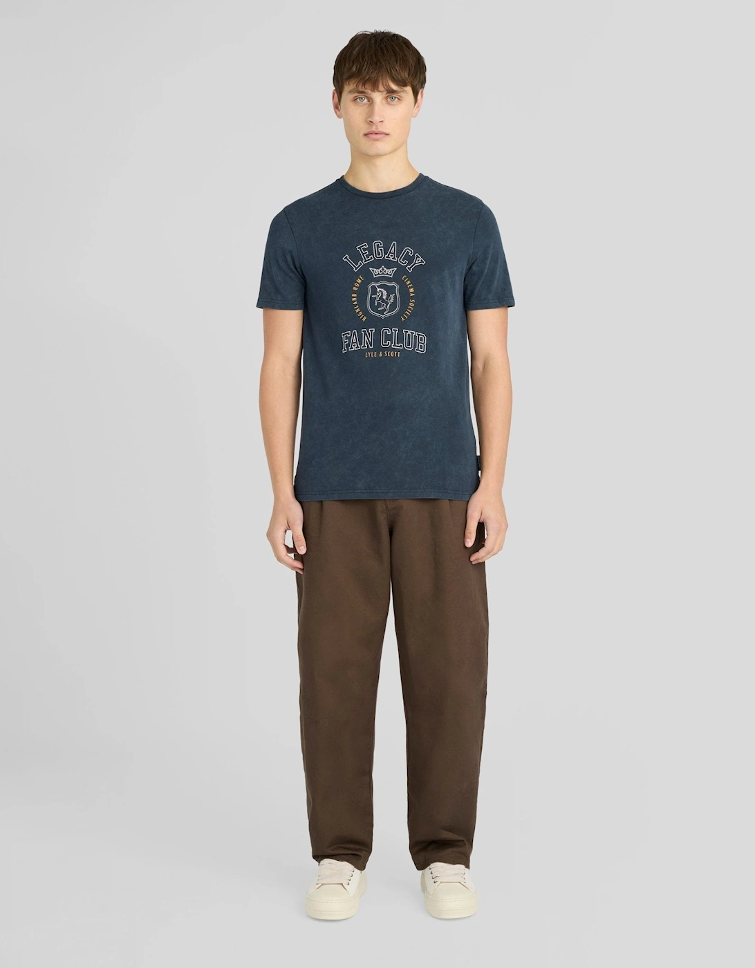 Chest Graphic Washed Cotton T-Shirt