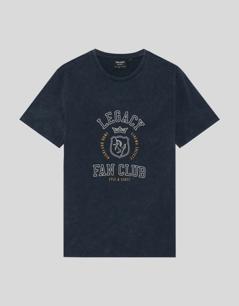 Chest Graphic Washed Cotton T-Shirt