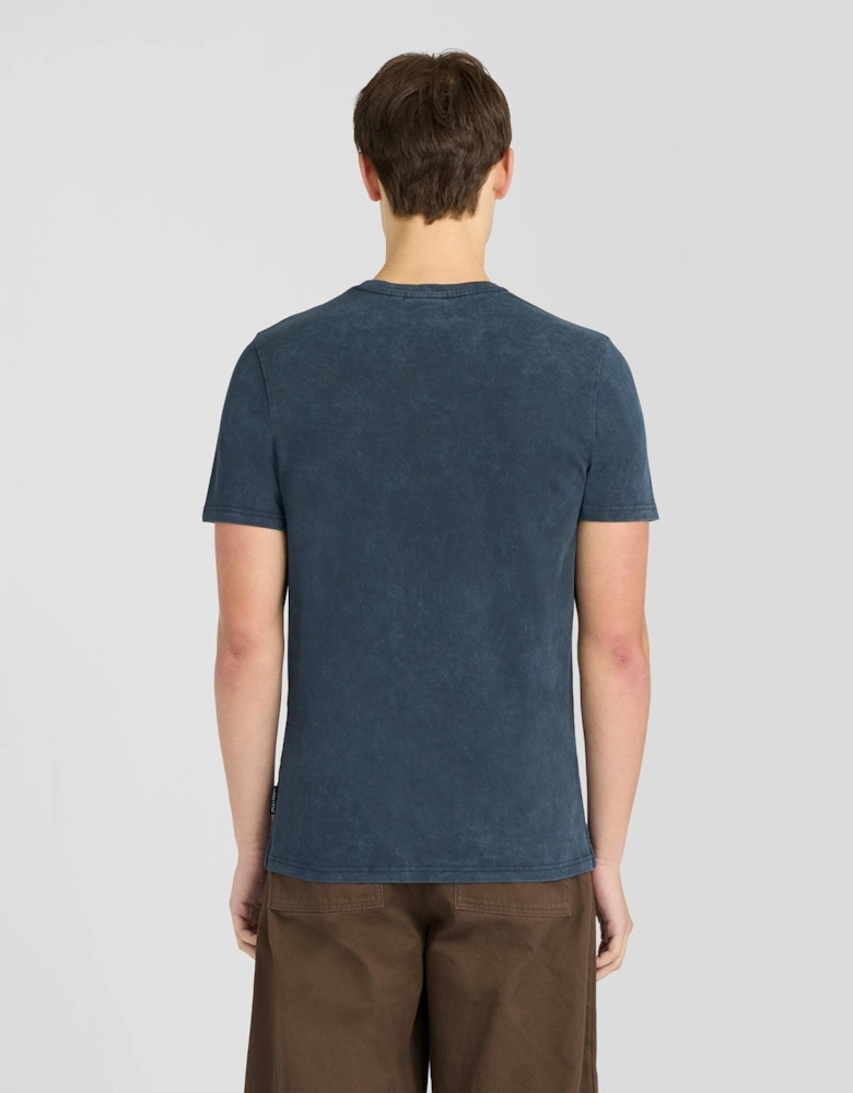 Chest Graphic Washed Cotton T-Shirt