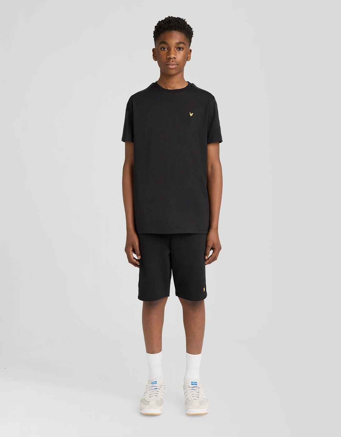Cotton Blend Jacqaurd Tape T-Shirt