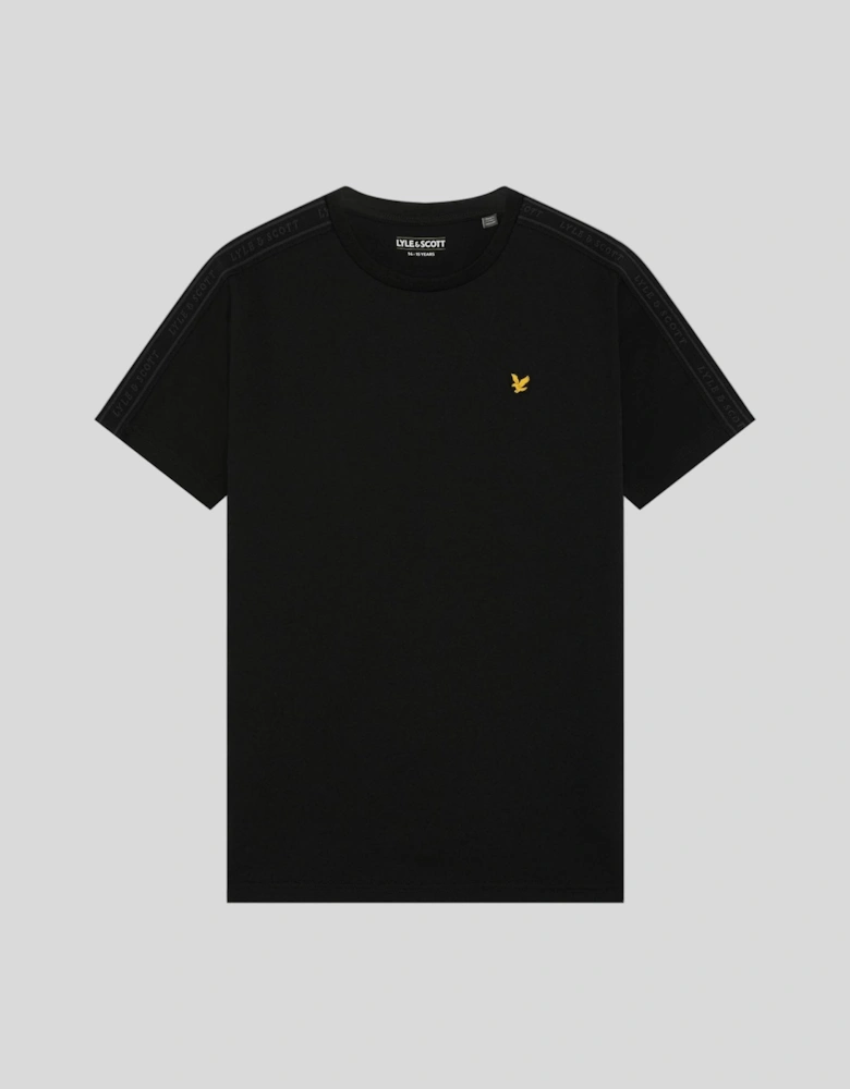 Cotton Blend Jacqaurd Tape T-Shirt