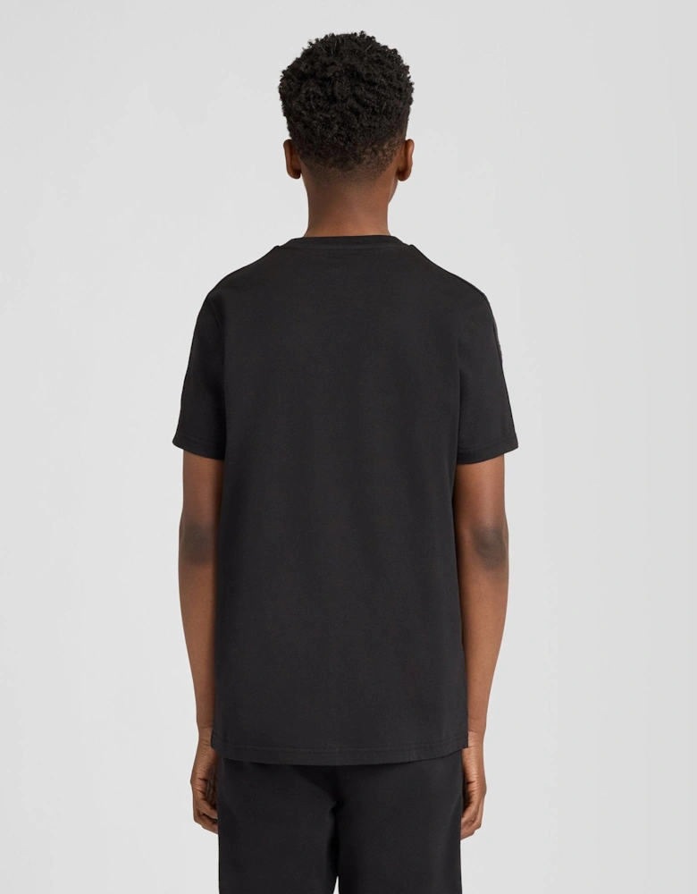 Cotton Blend Jacqaurd Tape T-Shirt