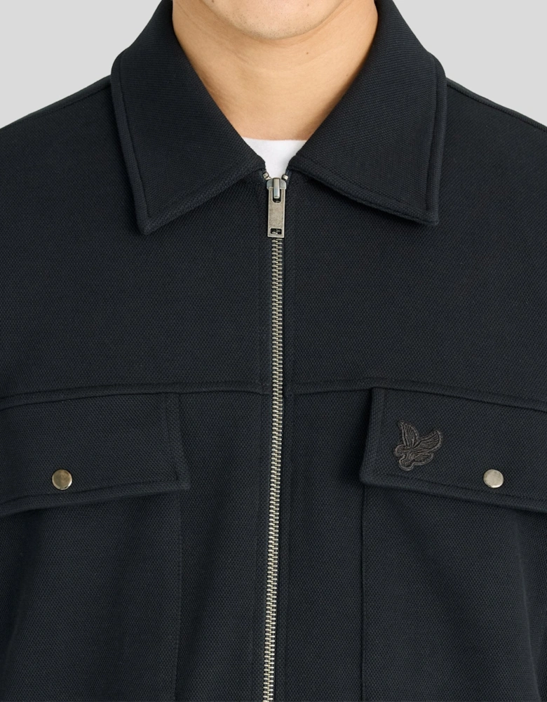 Pique Interlock Cotton Overshirt