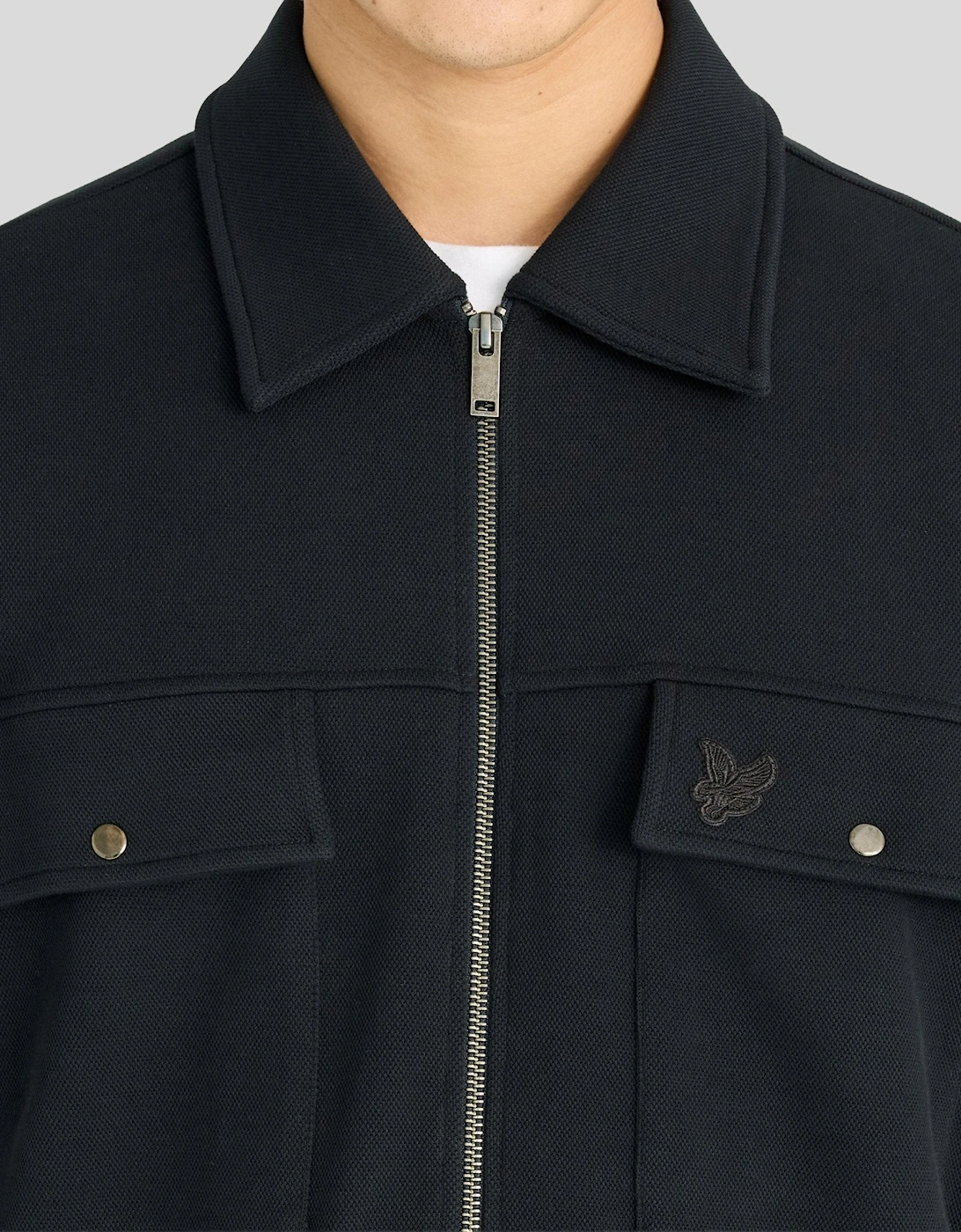 Pique Interlock Cotton Overshirt