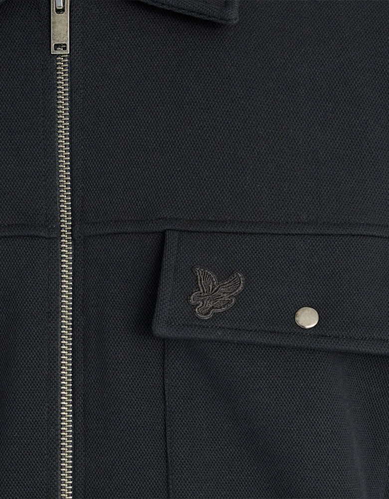 Pique Interlock Cotton Overshirt