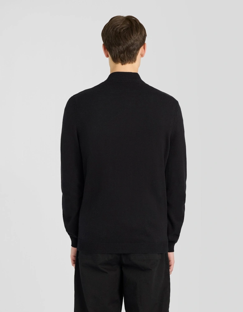 Cotton Merino Zip Cardigan