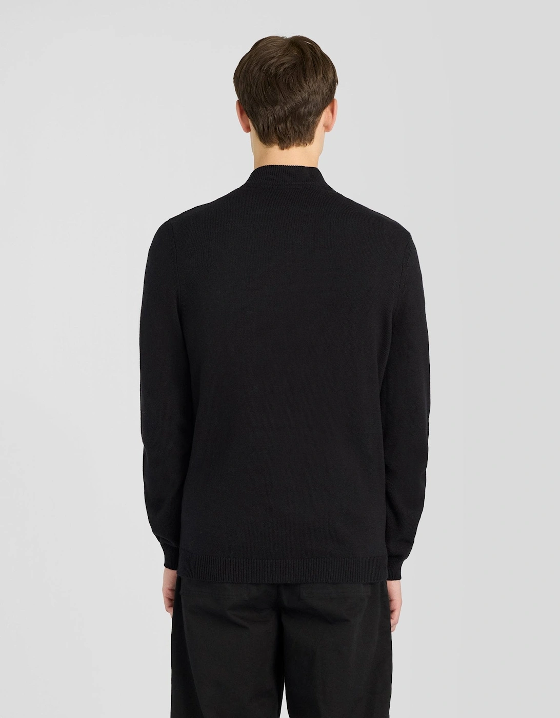 Cotton Merino Zip Cardigan