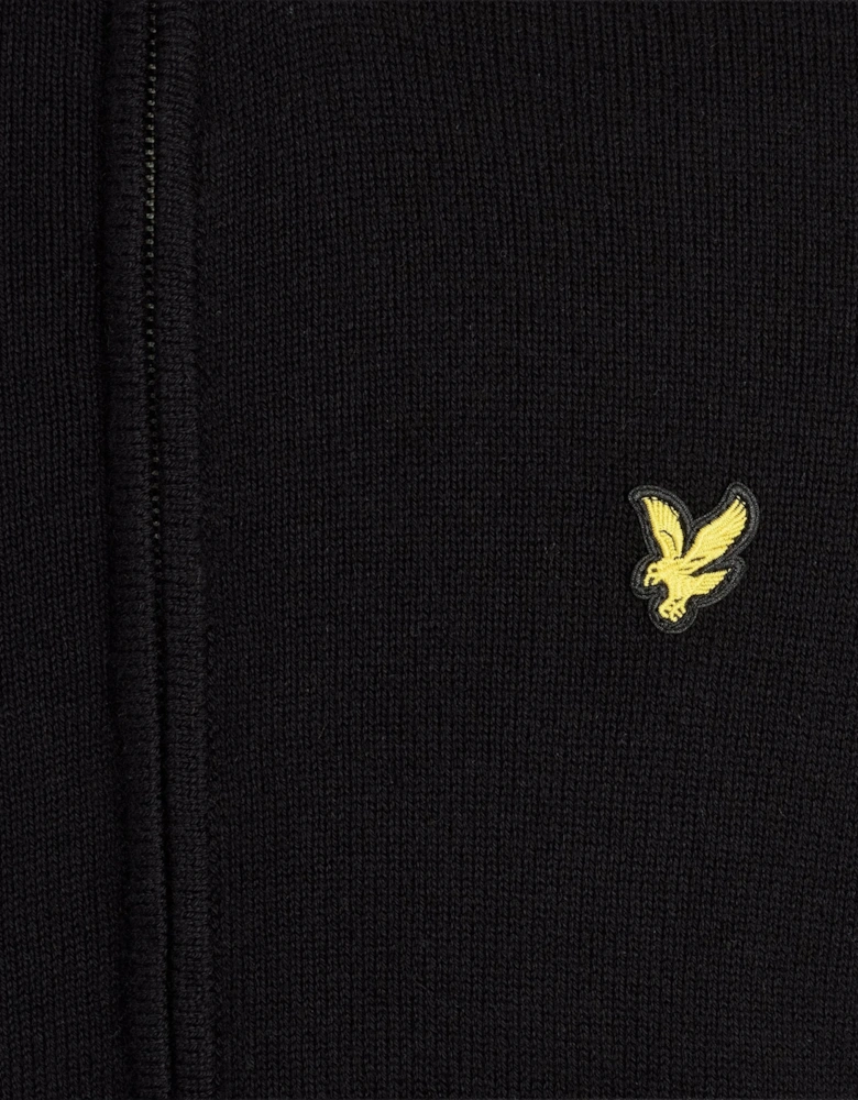 Cotton Merino Zip Cardigan