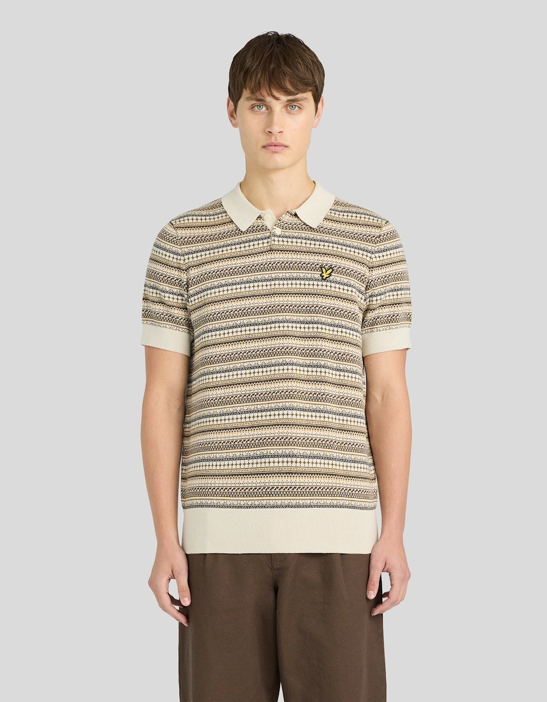 Fair Isle Knitted Polo Shirt, 7 of 6