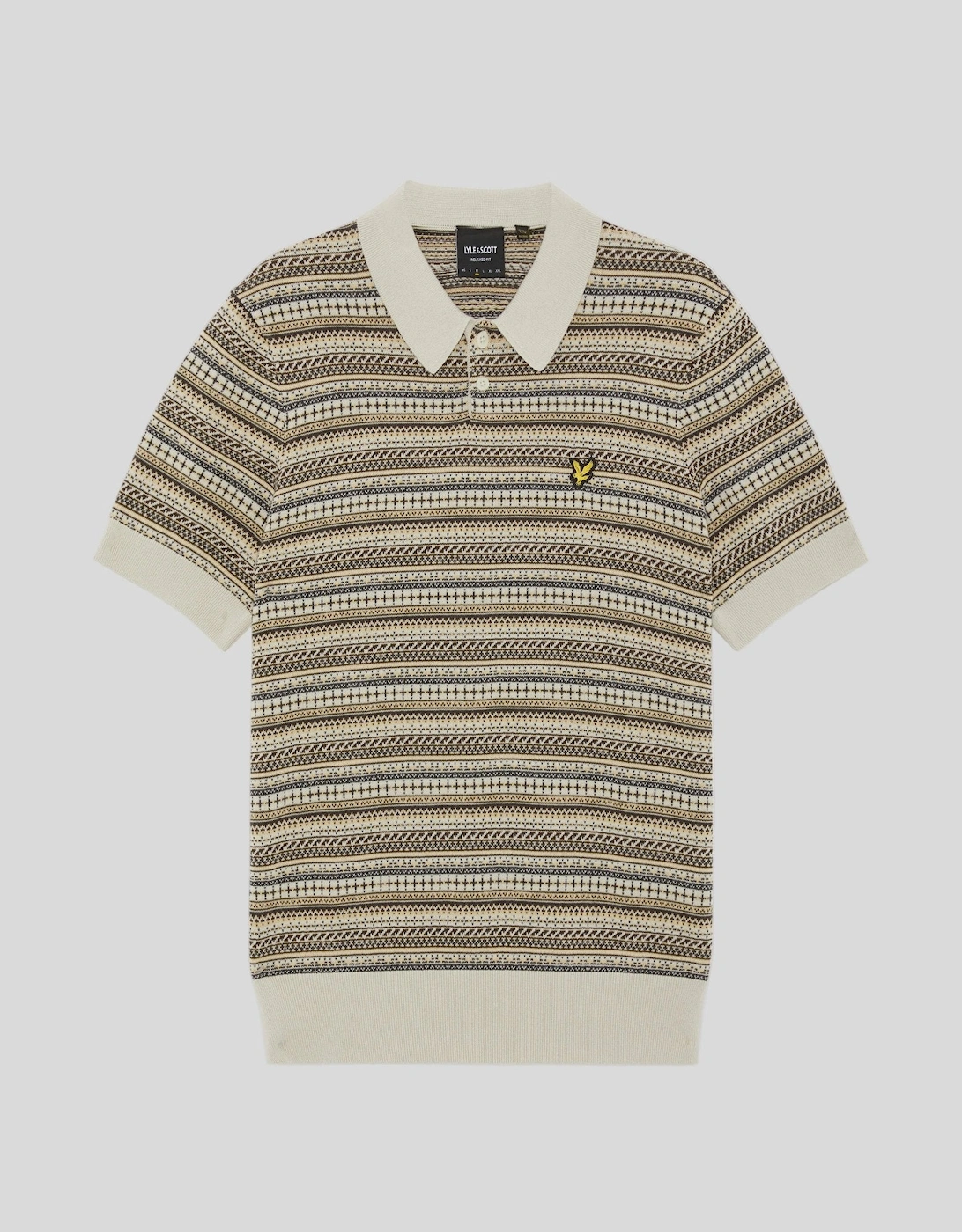 Fair Isle Knitted Polo Shirt