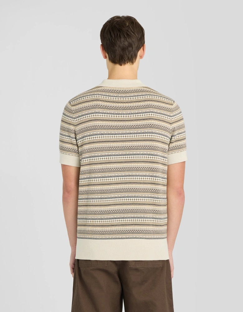 Fair Isle Knitted Polo Shirt