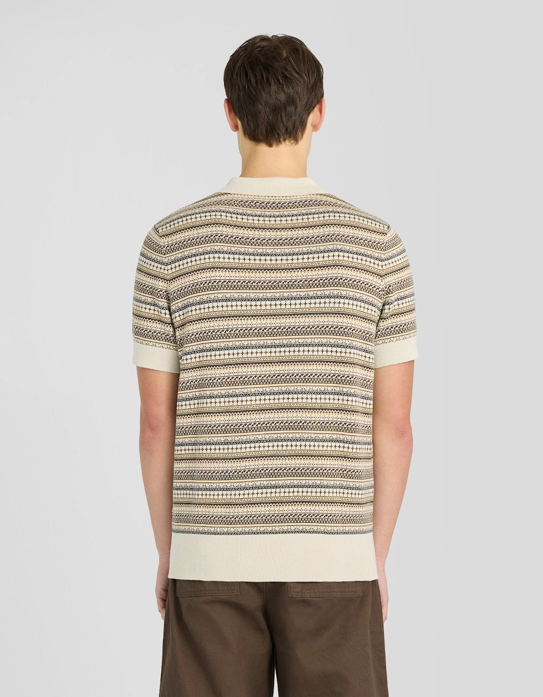 Fair Isle Knitted Polo Shirt