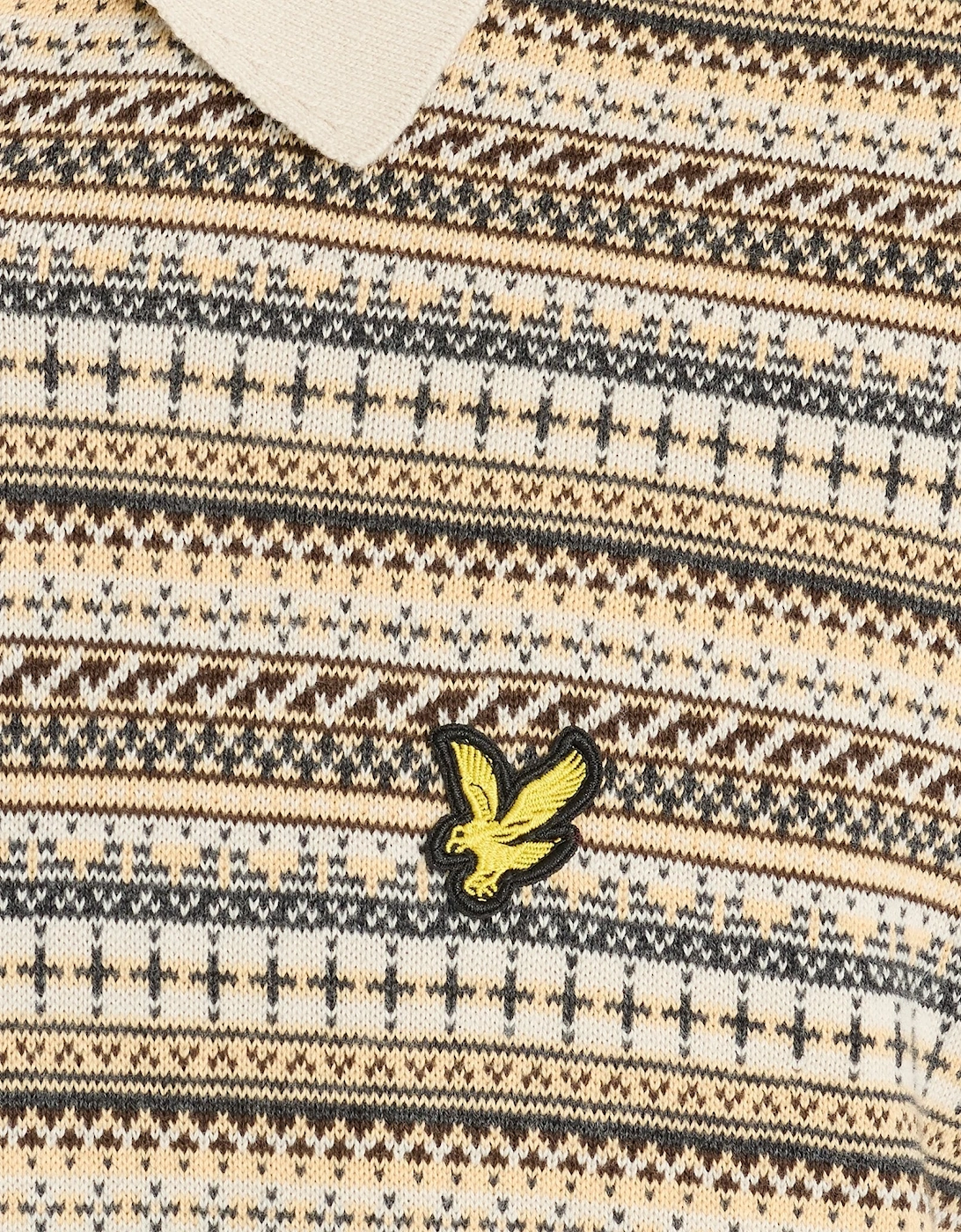 Fair Isle Knitted Polo Shirt