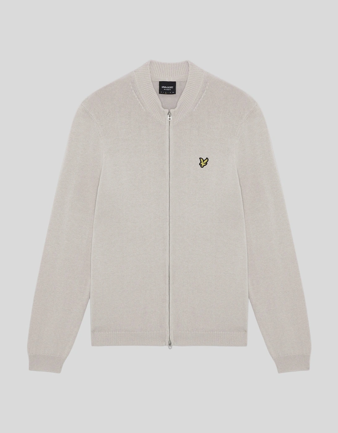 Cotton Merino Zip Cardigan