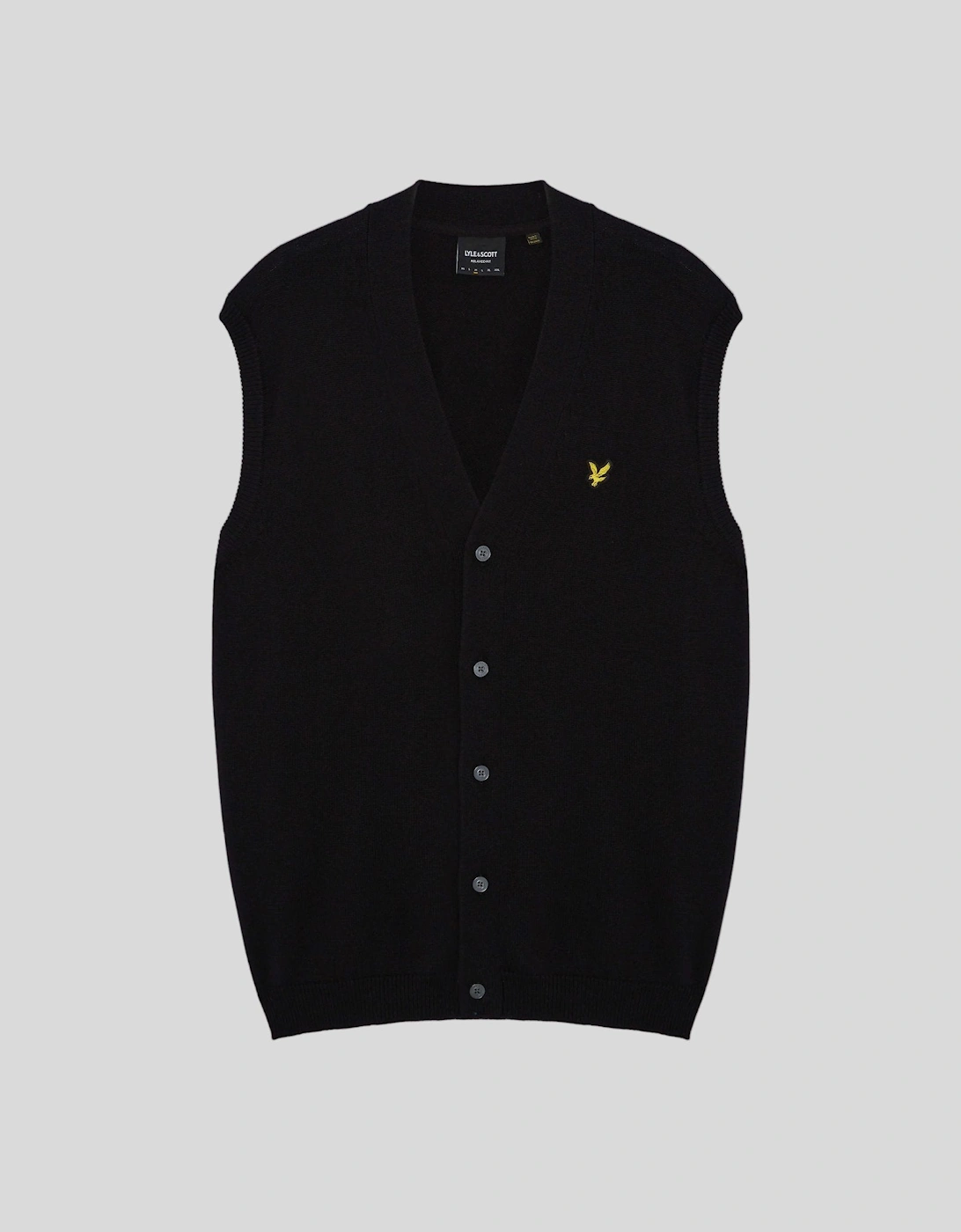 Cotton Merino Button Through Vest, 2 of 1