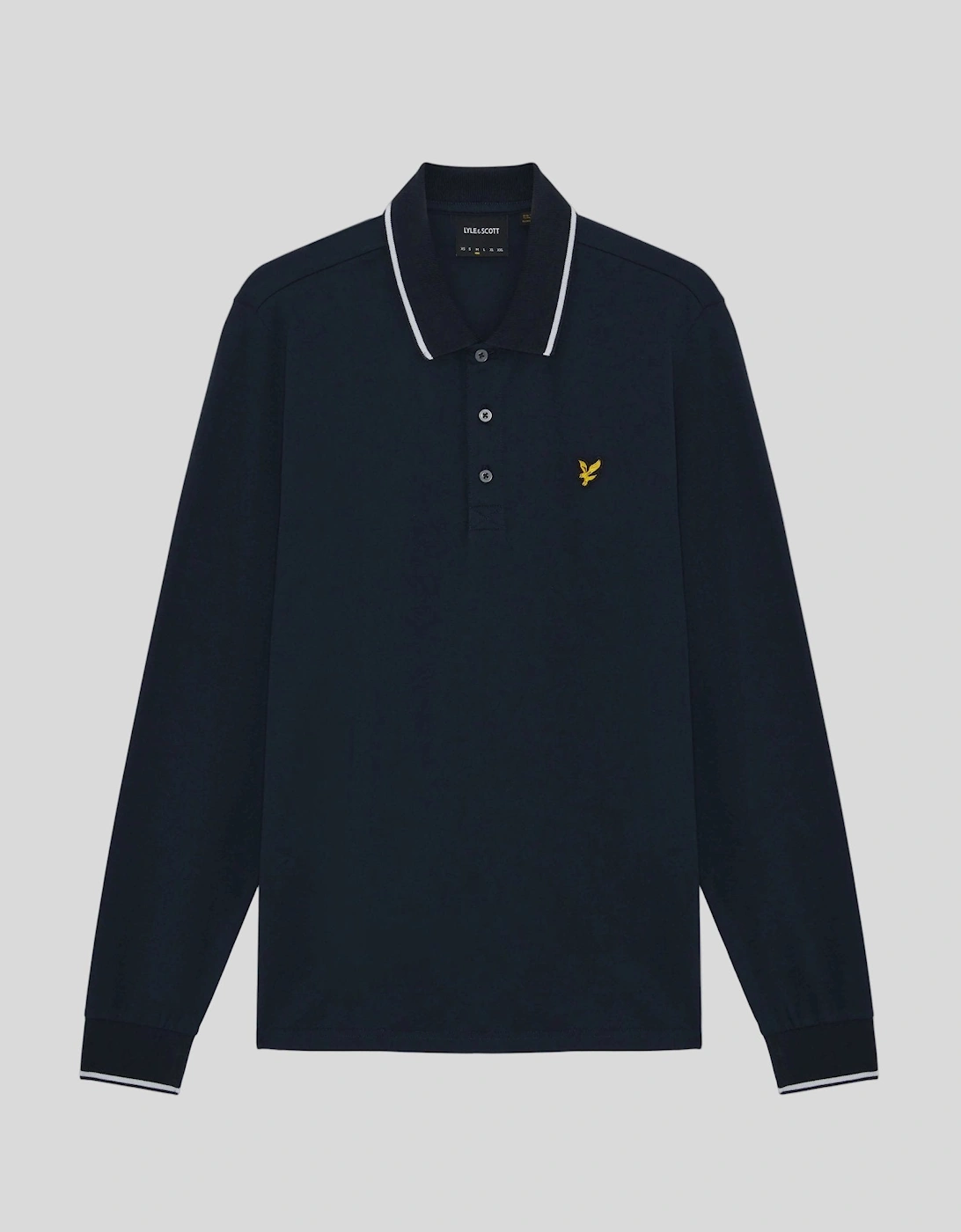 Tipped Long Sleeve Polo Shirt