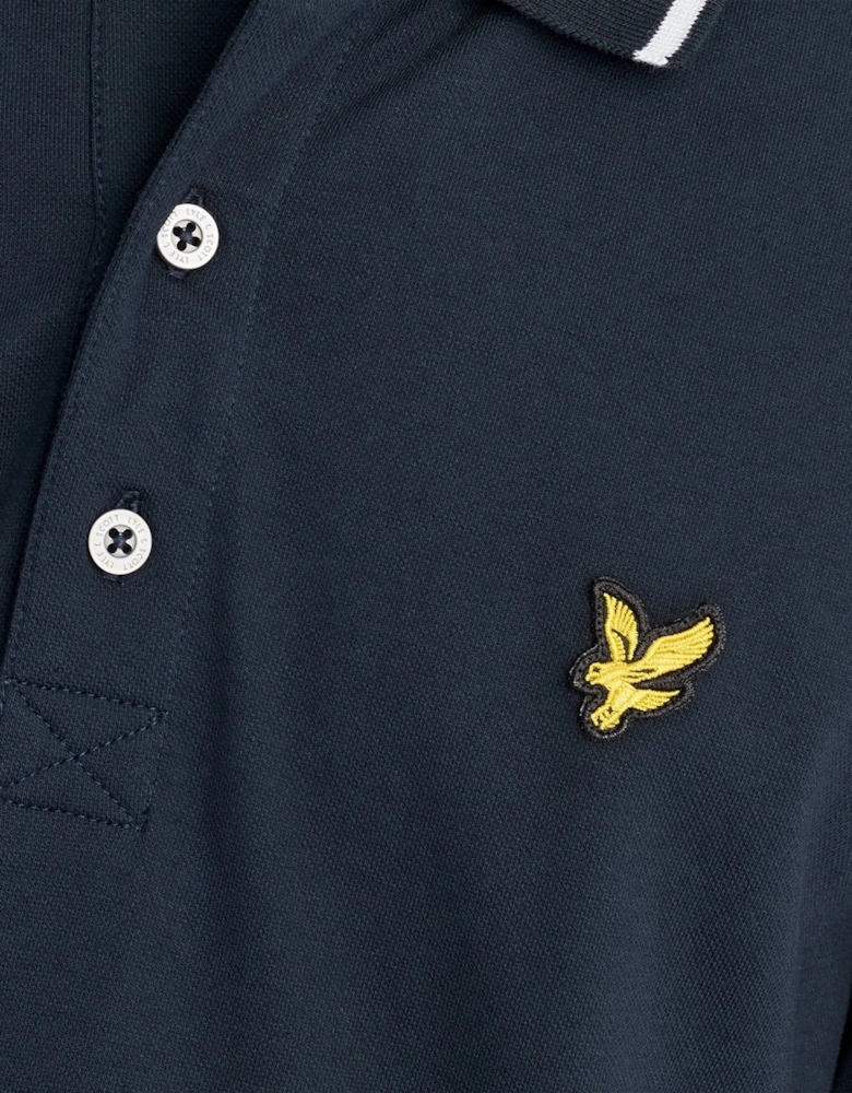 Tipped Long Sleeve Polo Shirt