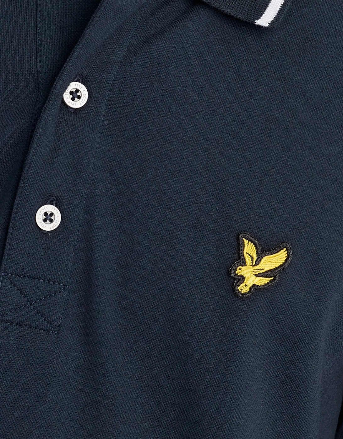 Tipped Long Sleeve Polo Shirt