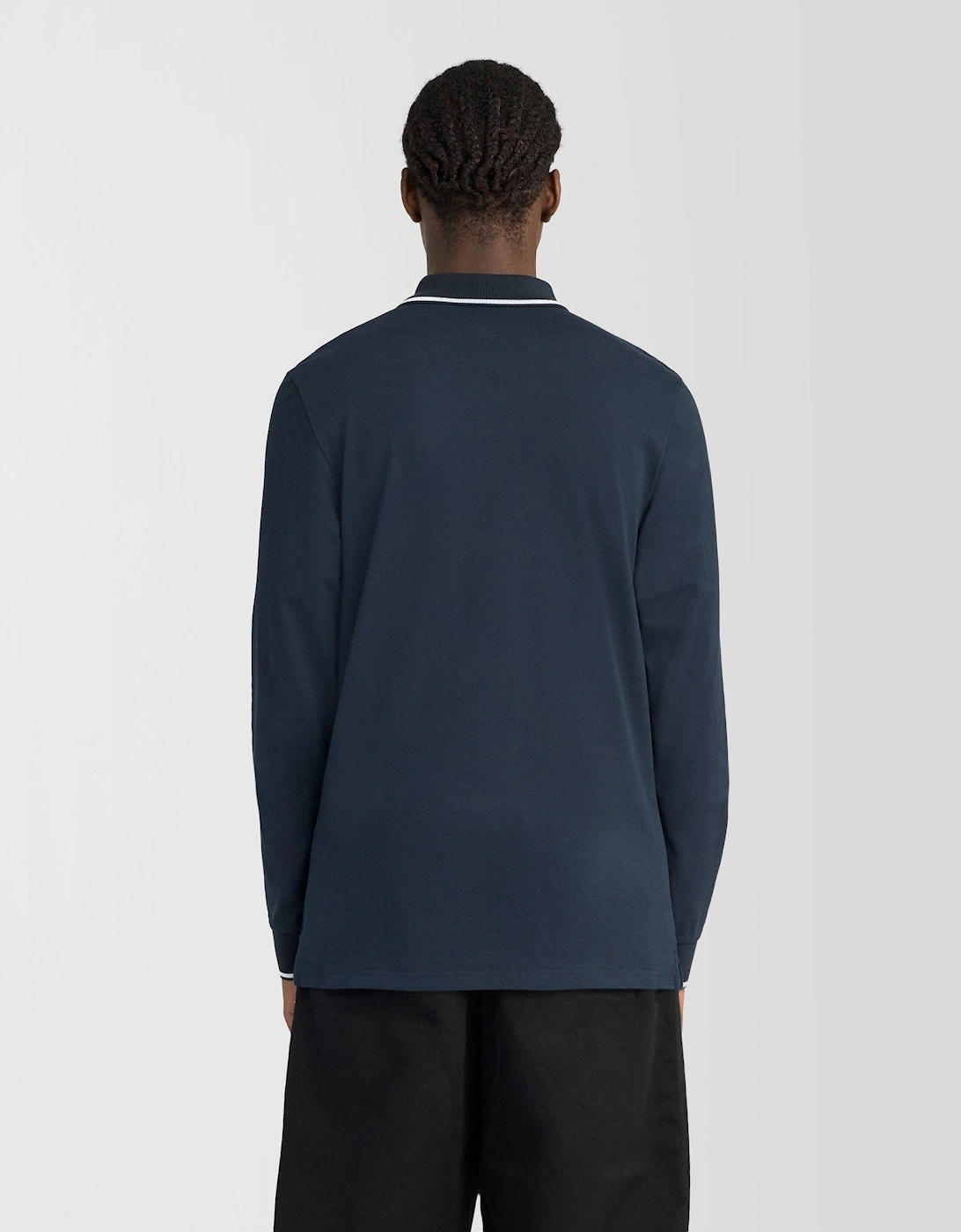 Tipped Long Sleeve Polo Shirt