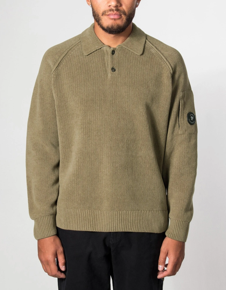 Chenille Cotton Polo Jumper
