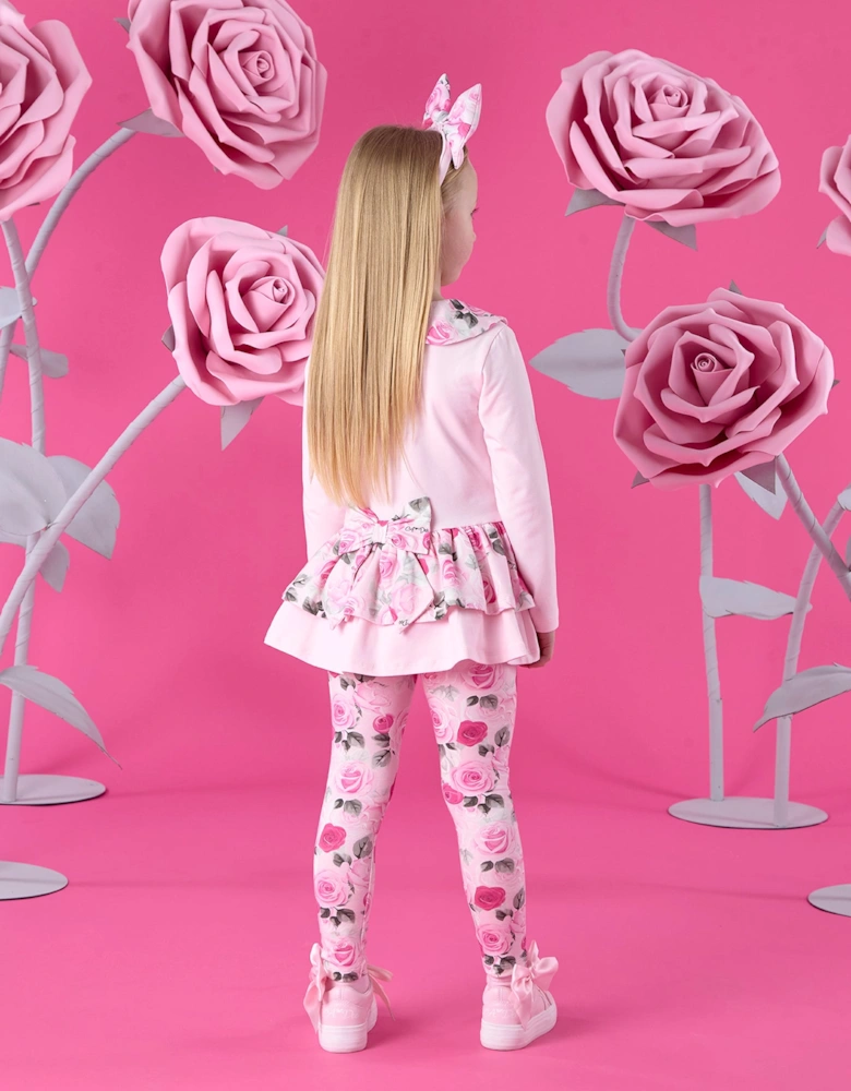 A DEE ADELINE ROSE PRINT PEPLUM LEGGING SET W261501