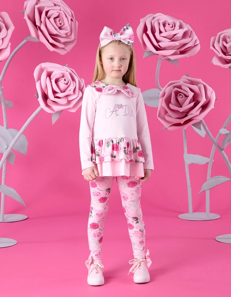A DEE ADELINE ROSE PRINT PEPLUM LEGGING SET W261501