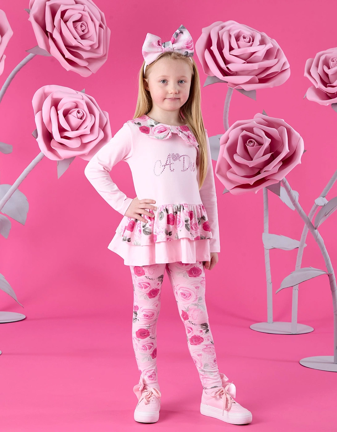 A DEE ADELINE ROSE PRINT PEPLUM LEGGING SET W261501