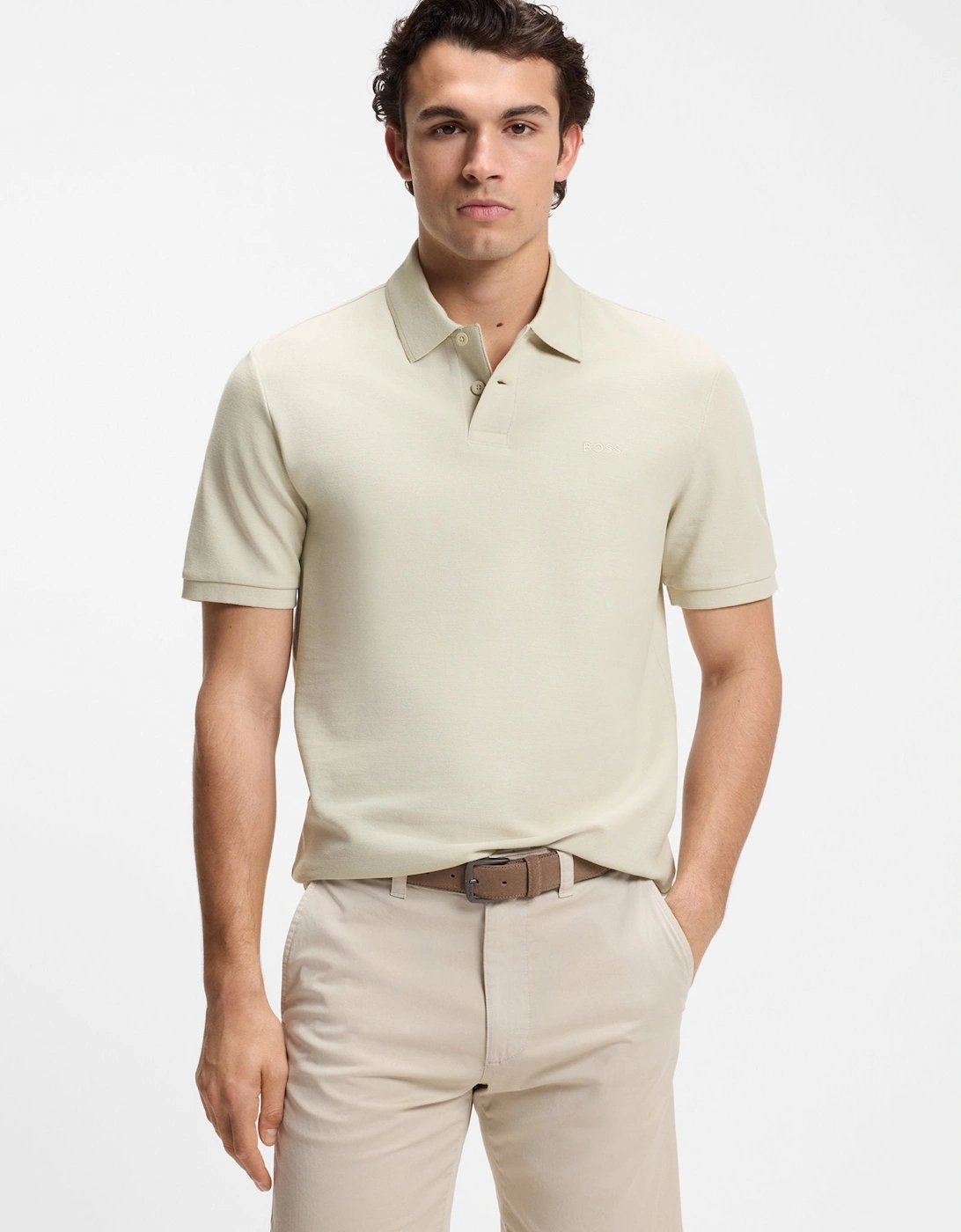 BOSS Orange Phoenix Polo Shirt 271 L Beige