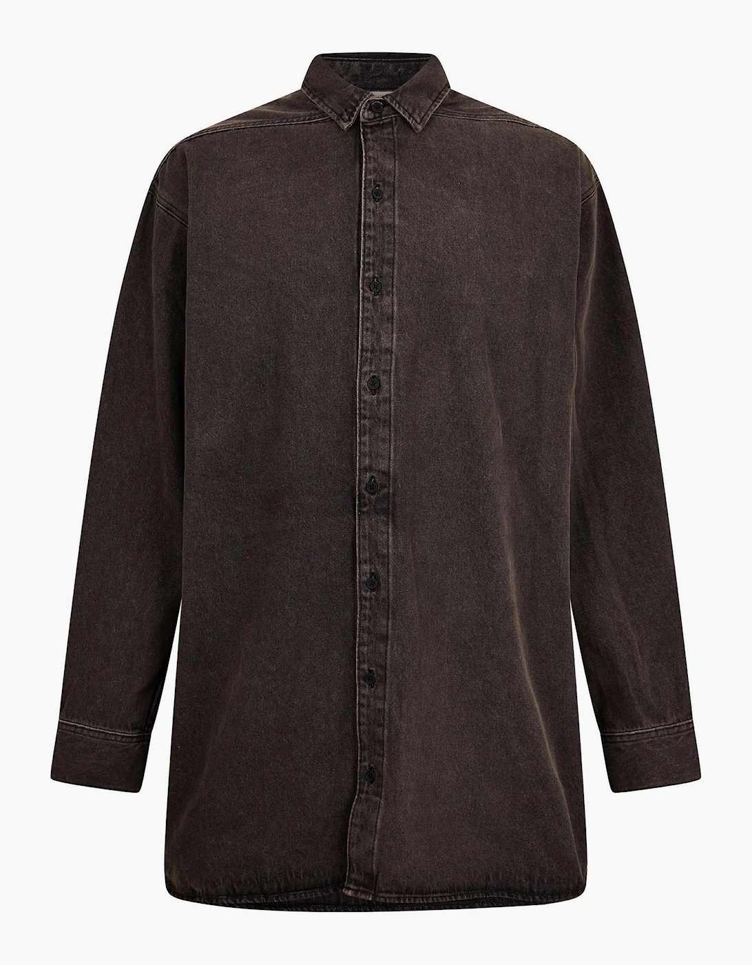 Unisex Adults Denim Long Sleeve Shirt, 4 of 3