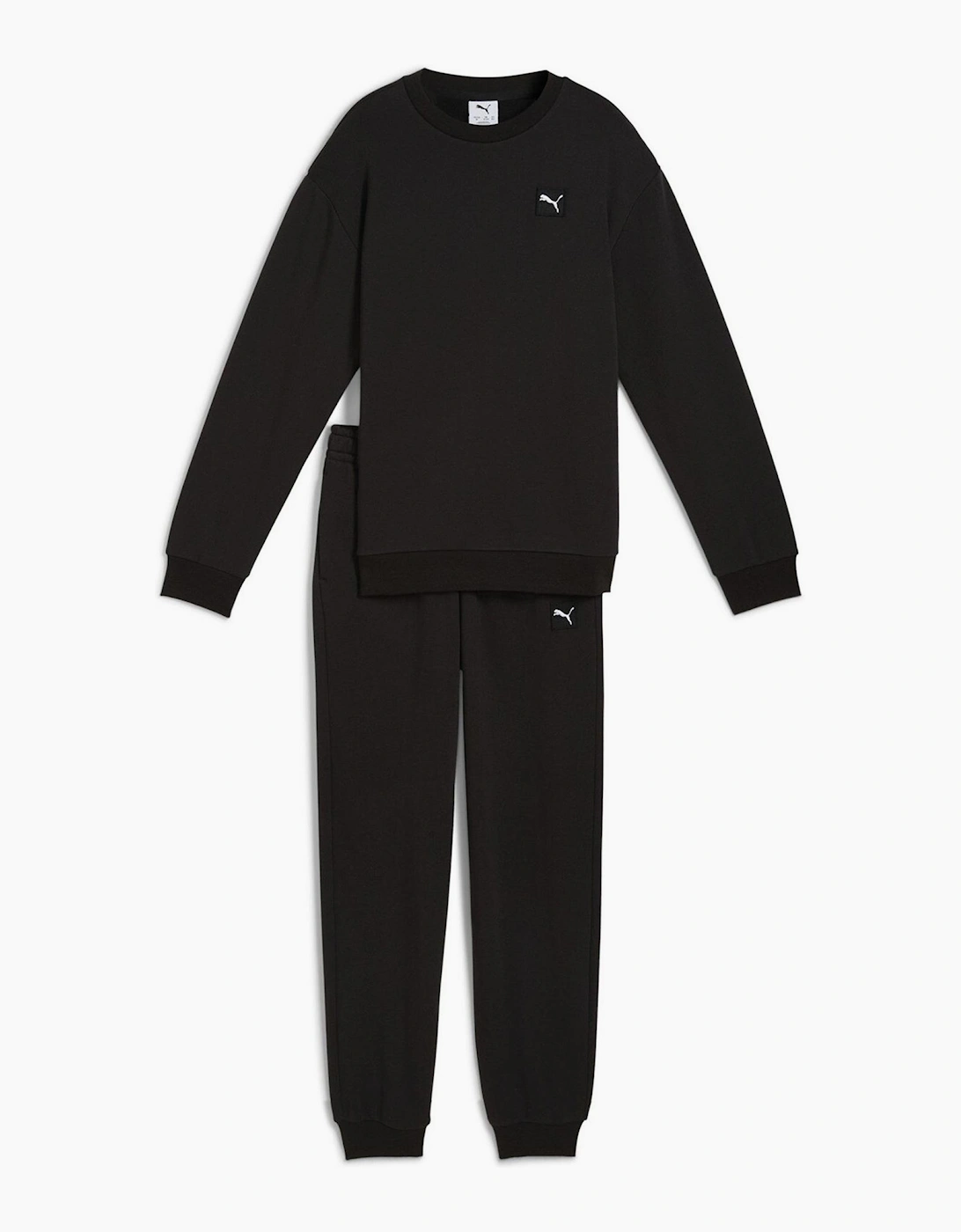 Kids Elevated Relaxed Crew Fleece Tracksuit, 3 of 2