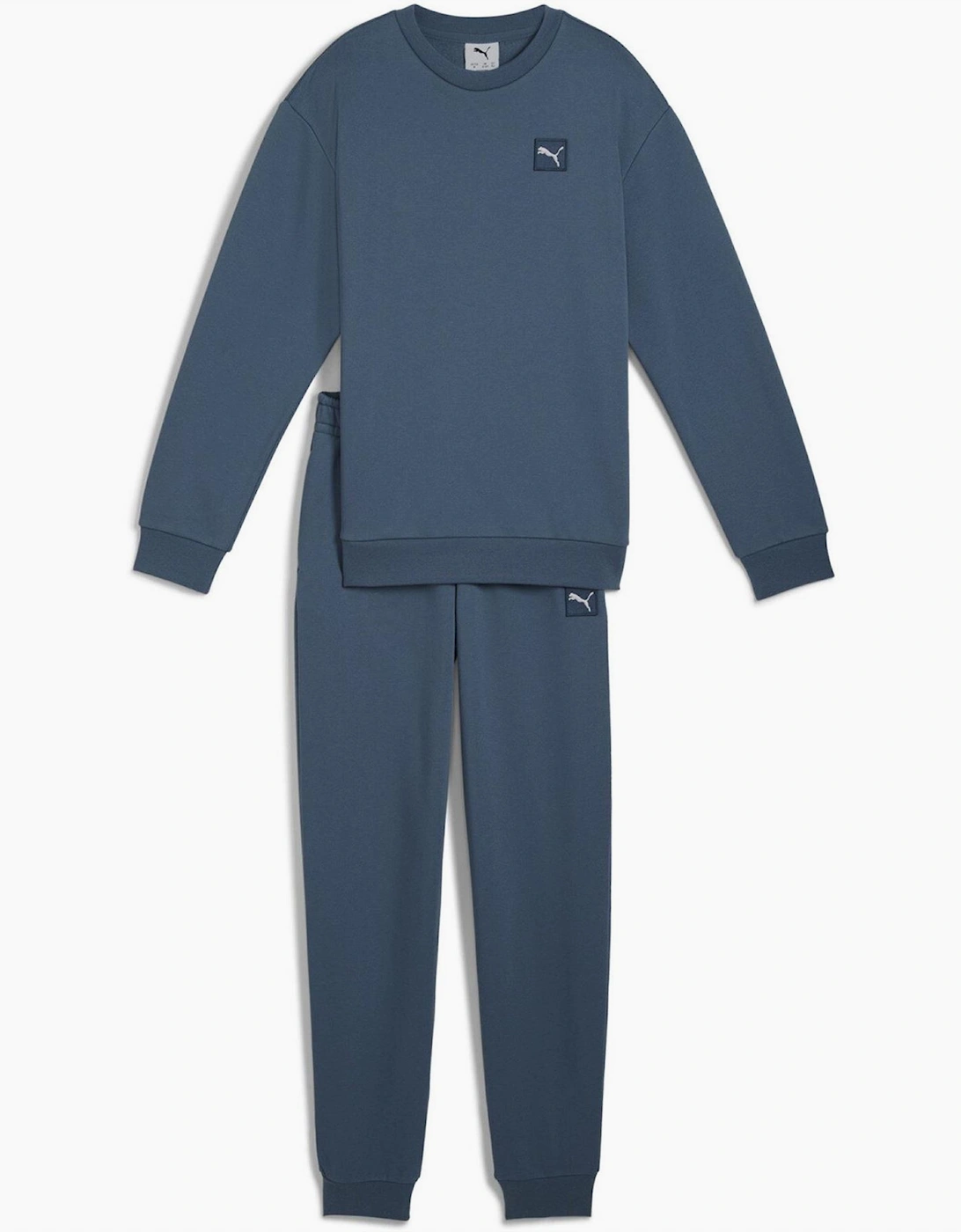 Kids Elevated Relaxed Crew Fleece Tracksuit, 3 of 2
