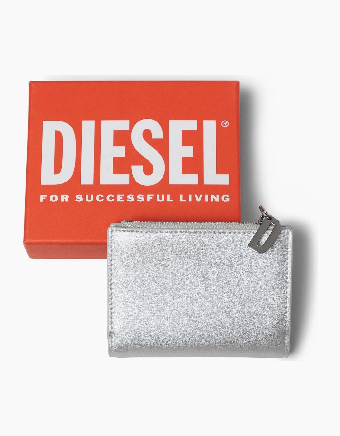Diesel Men's White Zip Billfold Wallet - Size One Size