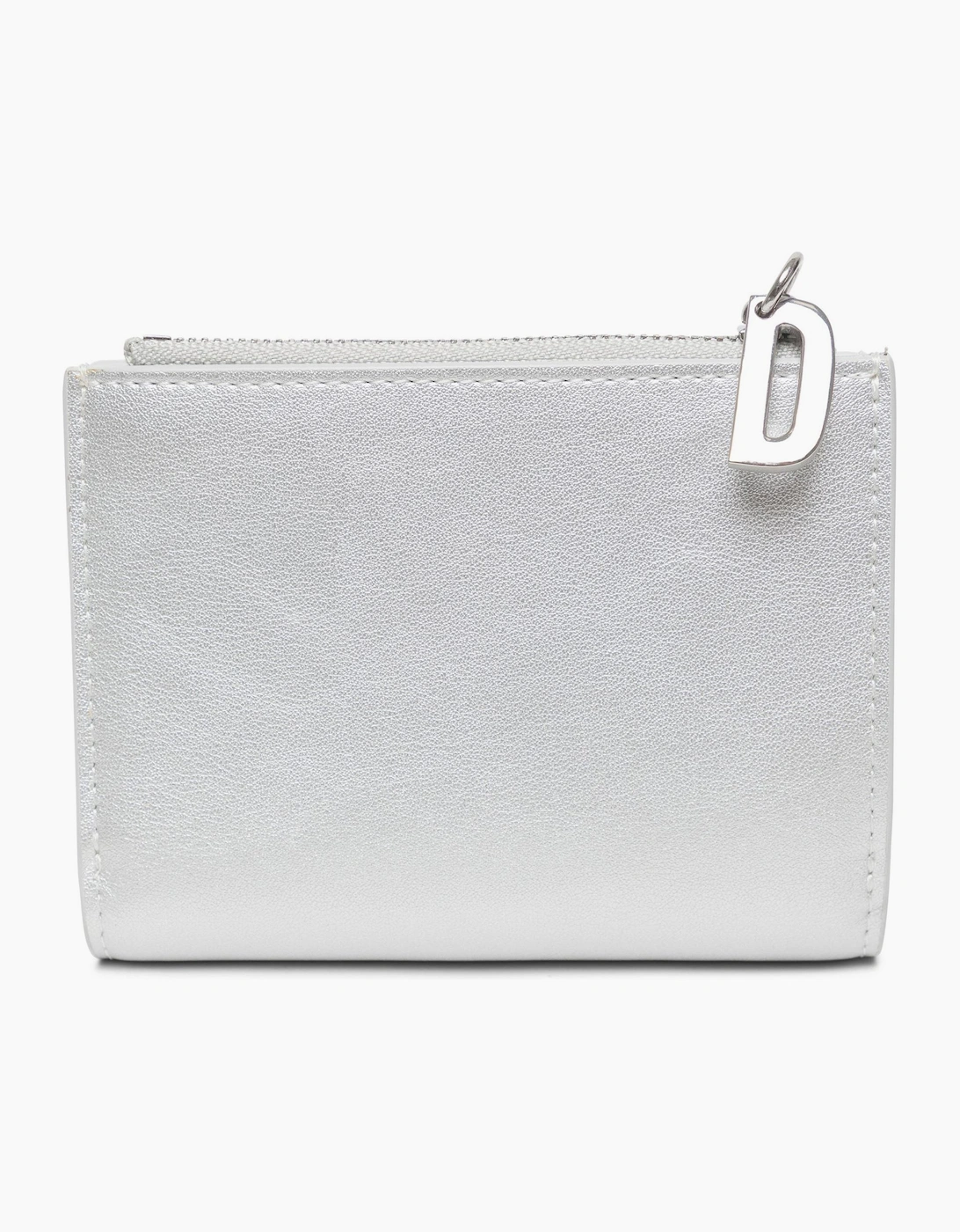 Diesel Men's Silver Zip Billfold Wallet - Size One Size