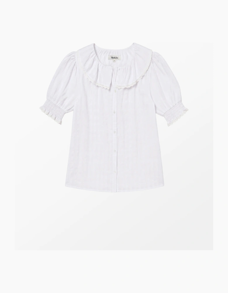 White Lace Trim Top