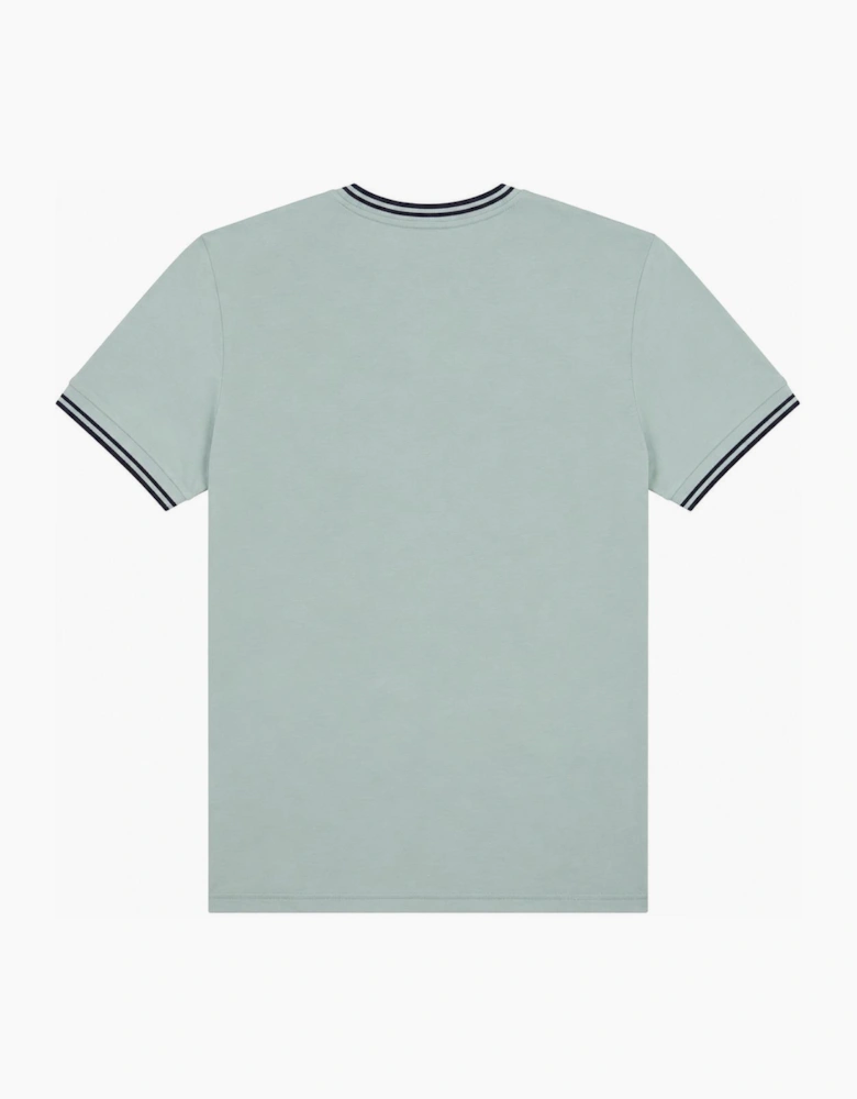 Fred Perry Twin Tipped T-Shirt Silver Blue/Dark Airforce/Dark Airforce