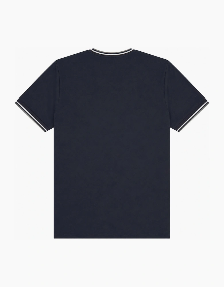 Fred Perry Twin Tipped T-Shirt Dark Airforce/Ecru/Seagrass