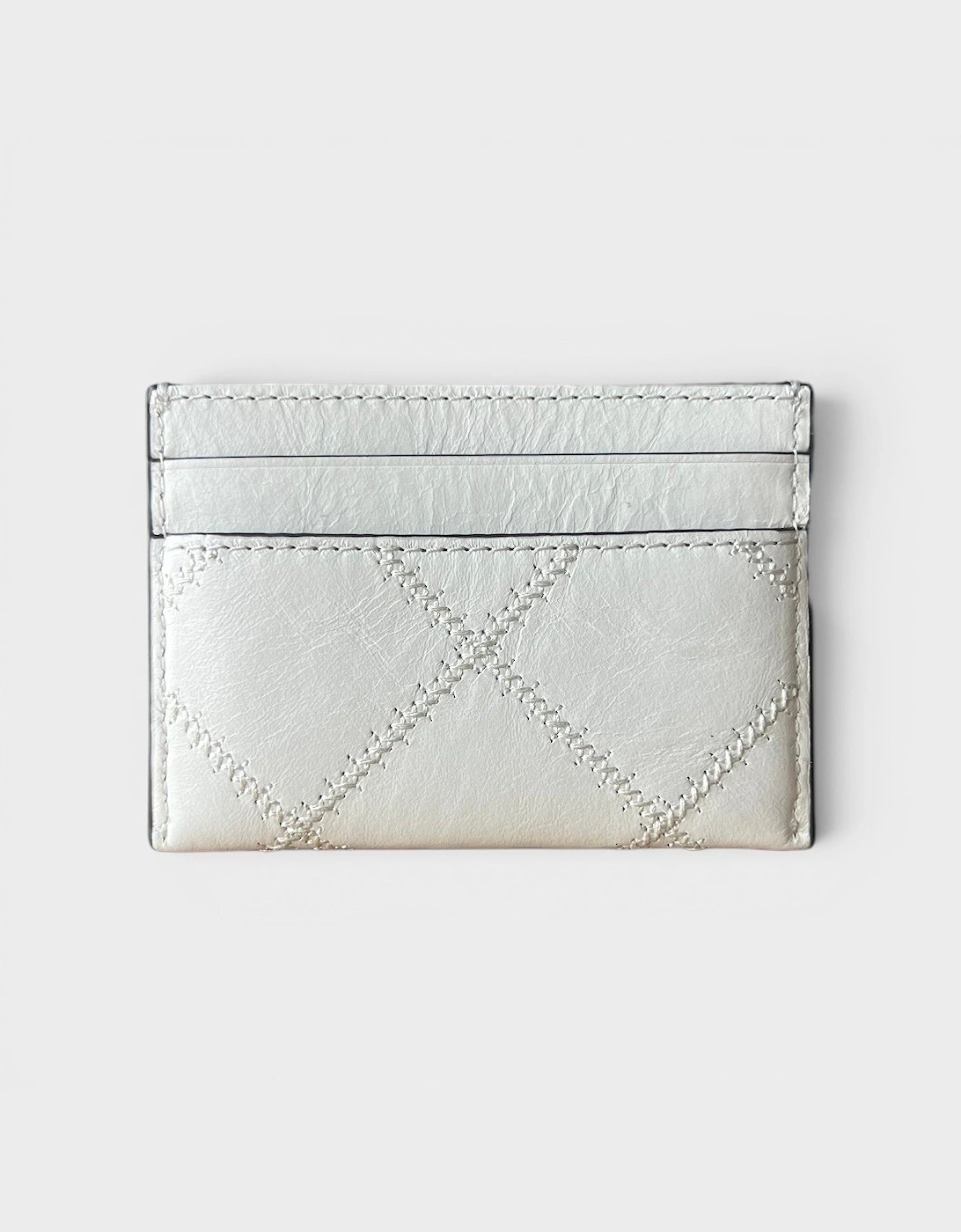 Stitched Detail Cardholder White