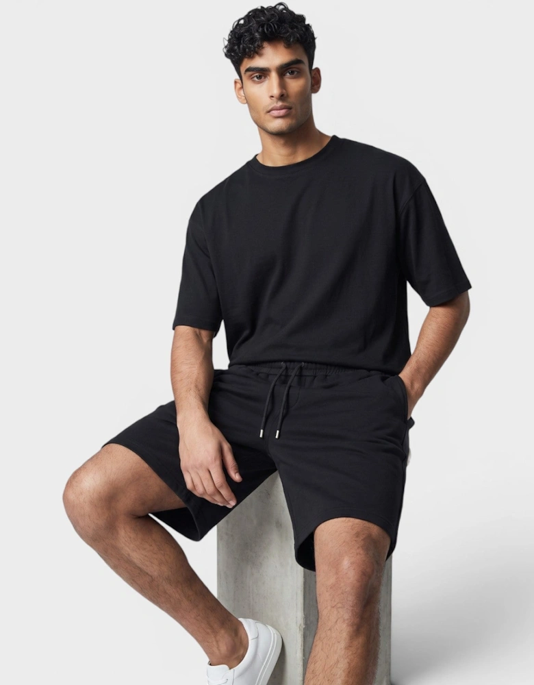 Cassandre Embroidered Fleece Sweatshorts Black